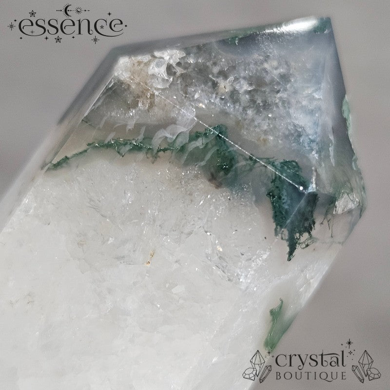 Moss Agate Tower 🌿 Woodland Canopy 121g