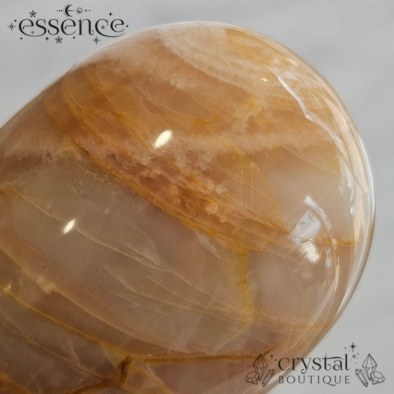 Peach Moonstone Palm Stone 107g