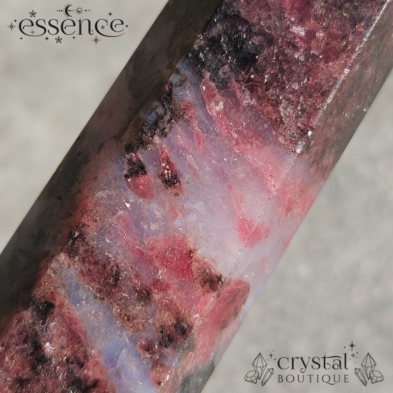 Rhodonite in Quartz Tower