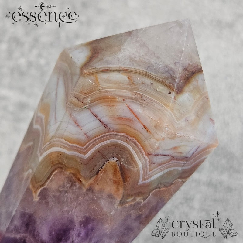 Amethyst & Crazy Lace Agate Wand 130g