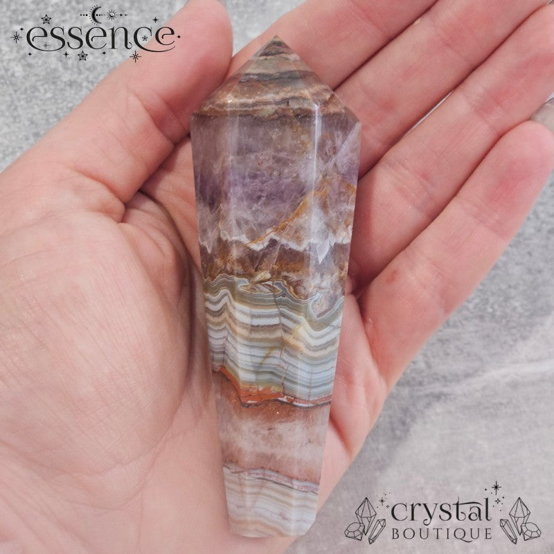 Amethyst & Crazy Lace Agate Wand 108g