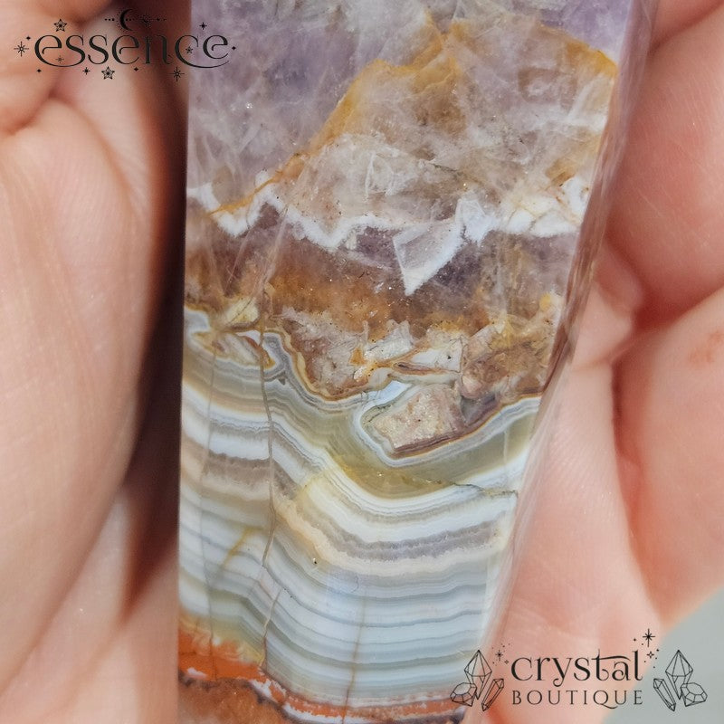 Amethyst & Crazy Lace Agate Wand 108g