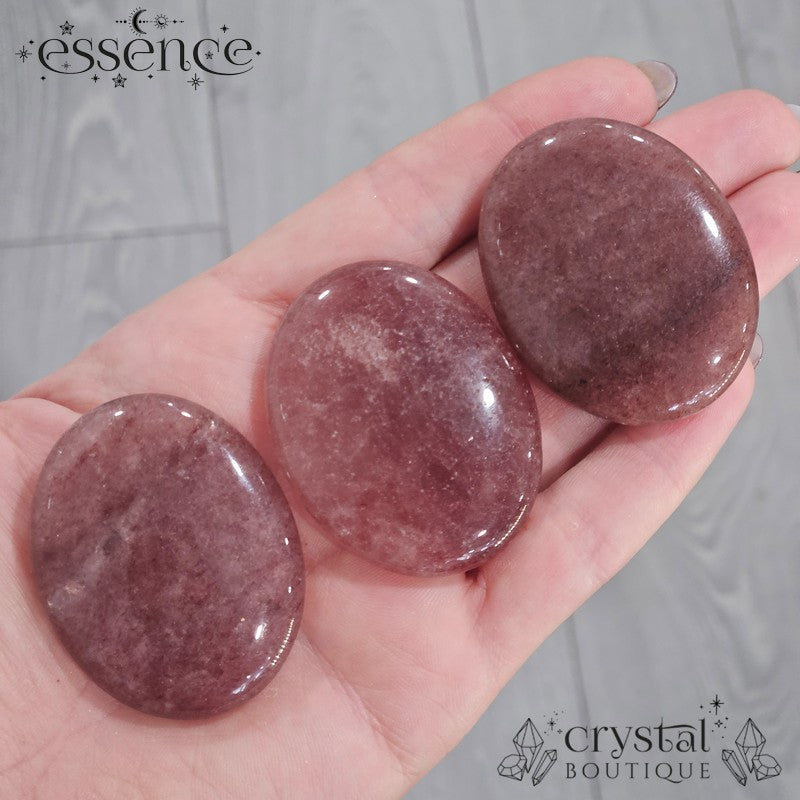Strawberry Quartz Palm Stone