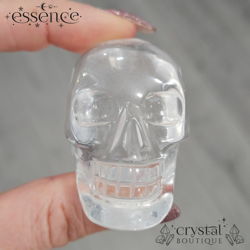 Hand-Carved Brazilian Quartz Skull – 96g (Governador Valadares)