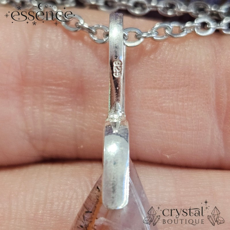 Cacoxenite in Amethyst Pendant