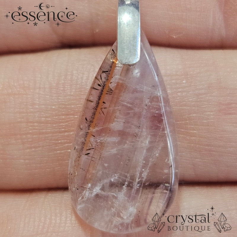 Cacoxenite in Amethyst Pendant