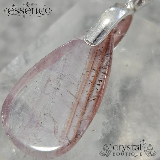 Cacoxenite in Amethyst Pendant