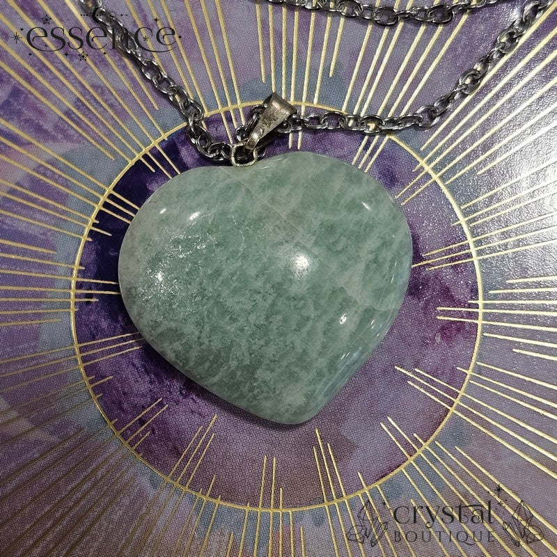 Amazonite Heart Pendant