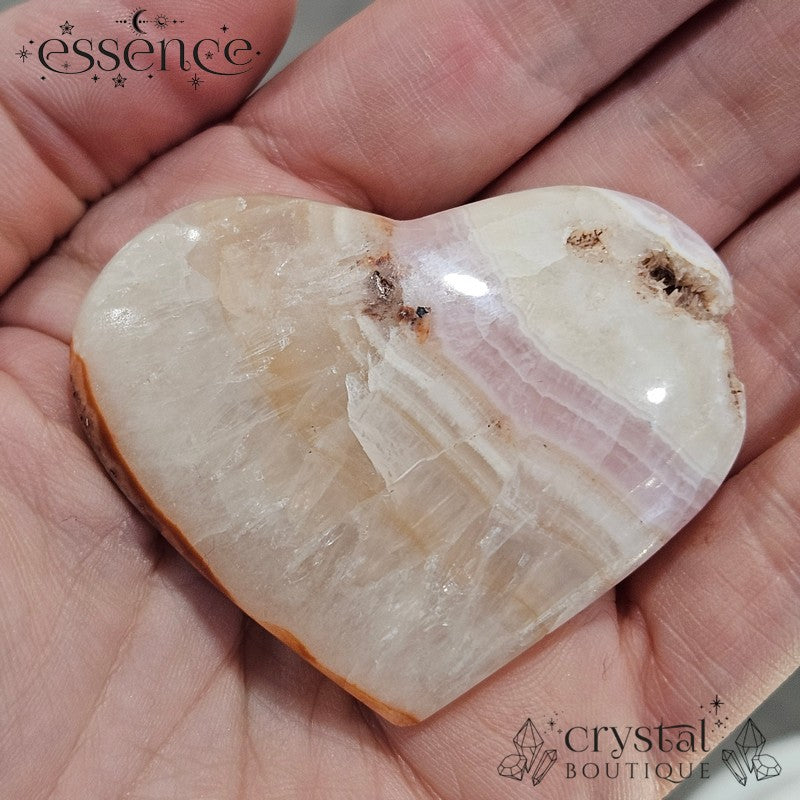 Pink Aragonite Heart