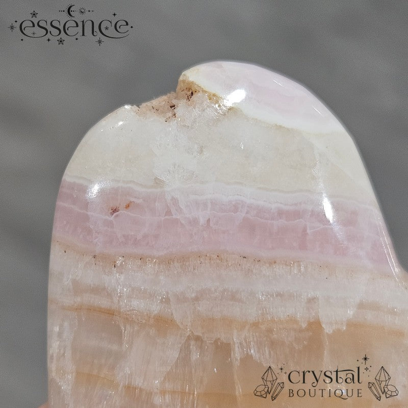 Pink Aragonite Heart