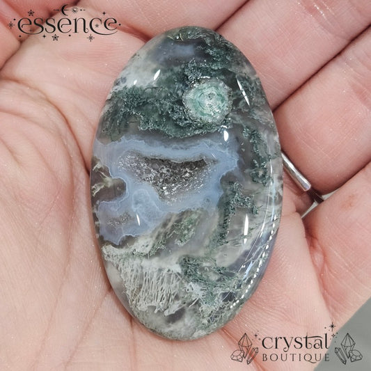 Moss Agate Palm Stone