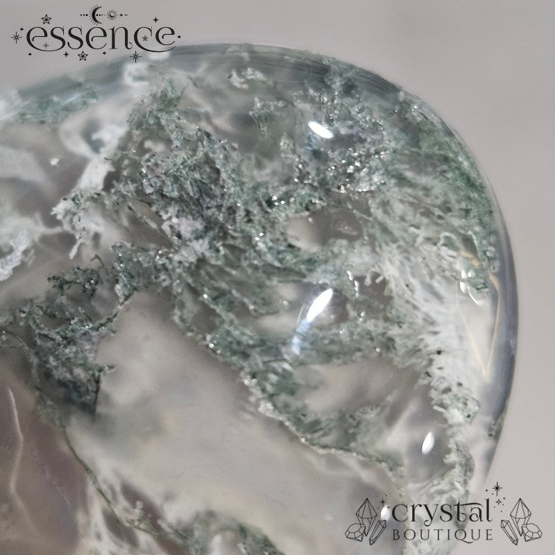 Moss Agate Palm Stone