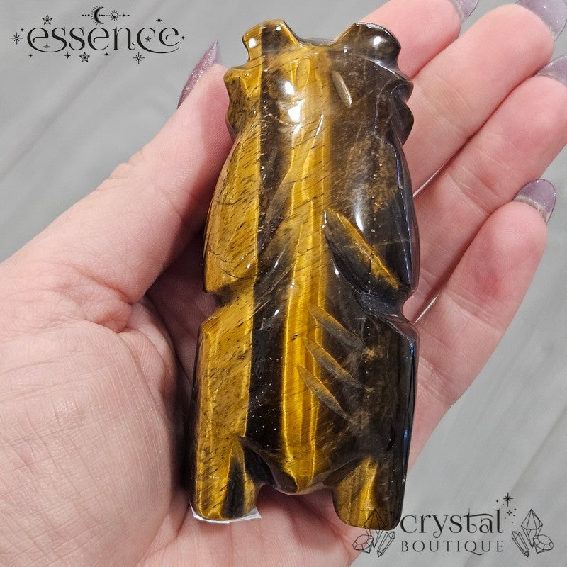 🐻 Tiger’s Eye Bear – Hand-Carved in Brazil 229g