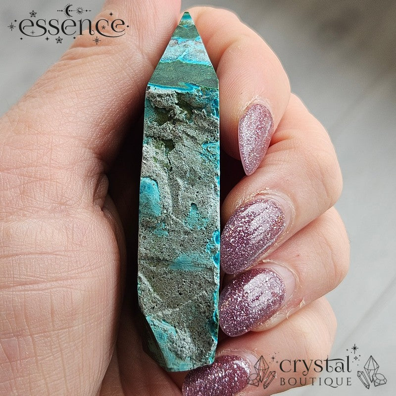 Chrysocolla & Malachite Slice/Tower