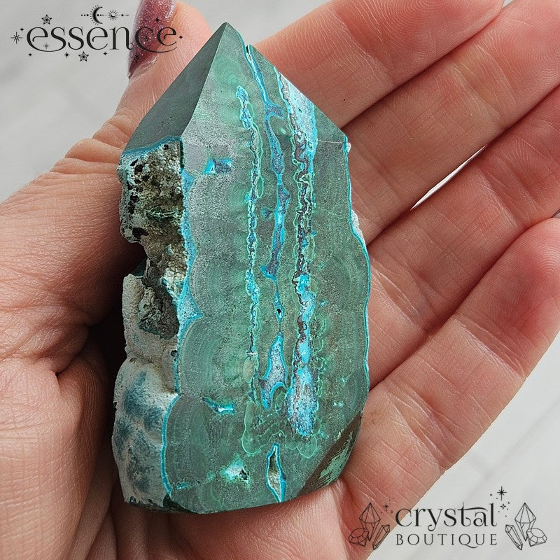 Chrysocolla & Malachite Slice/Tower
