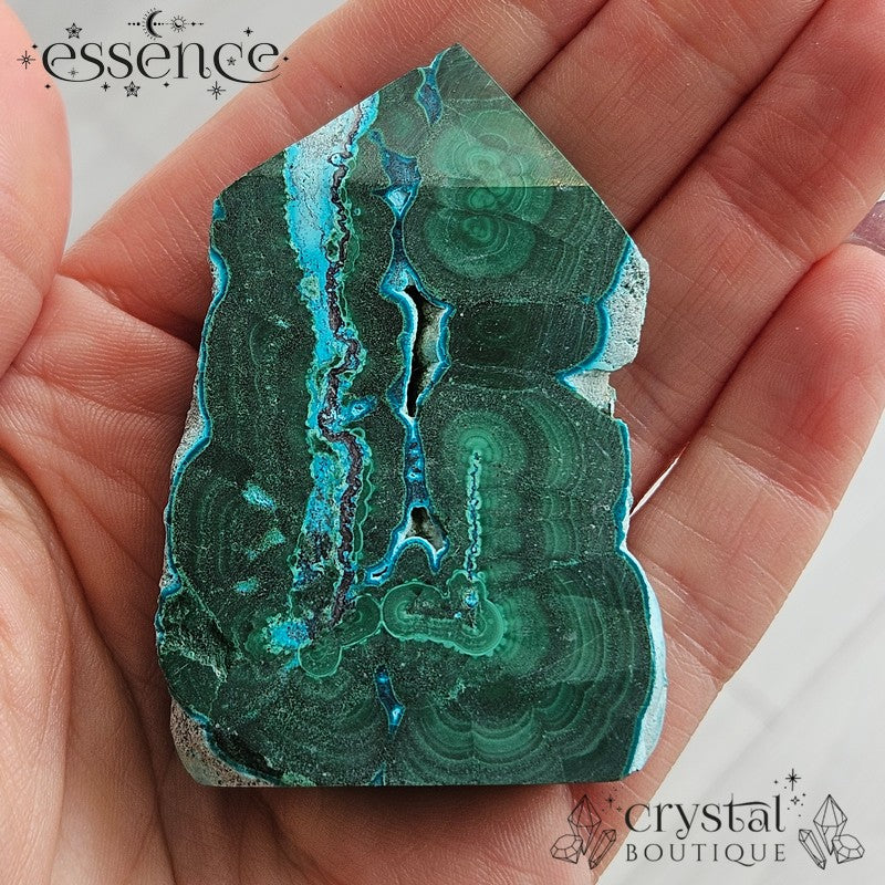 Chrysocolla & Malachite Slice/Tower