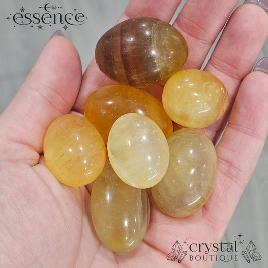 Yellow Fluorite Tumbled Stone
