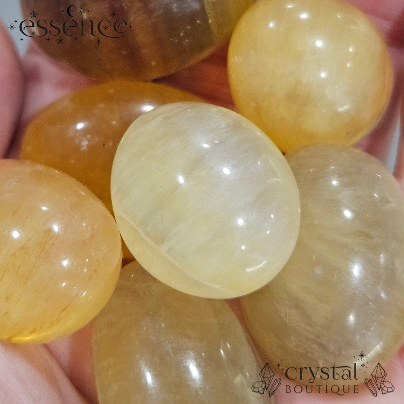 Yellow Fluorite Tumbled Stone