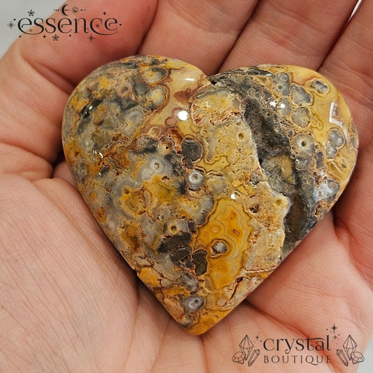 Crazy Lace Agate Heart