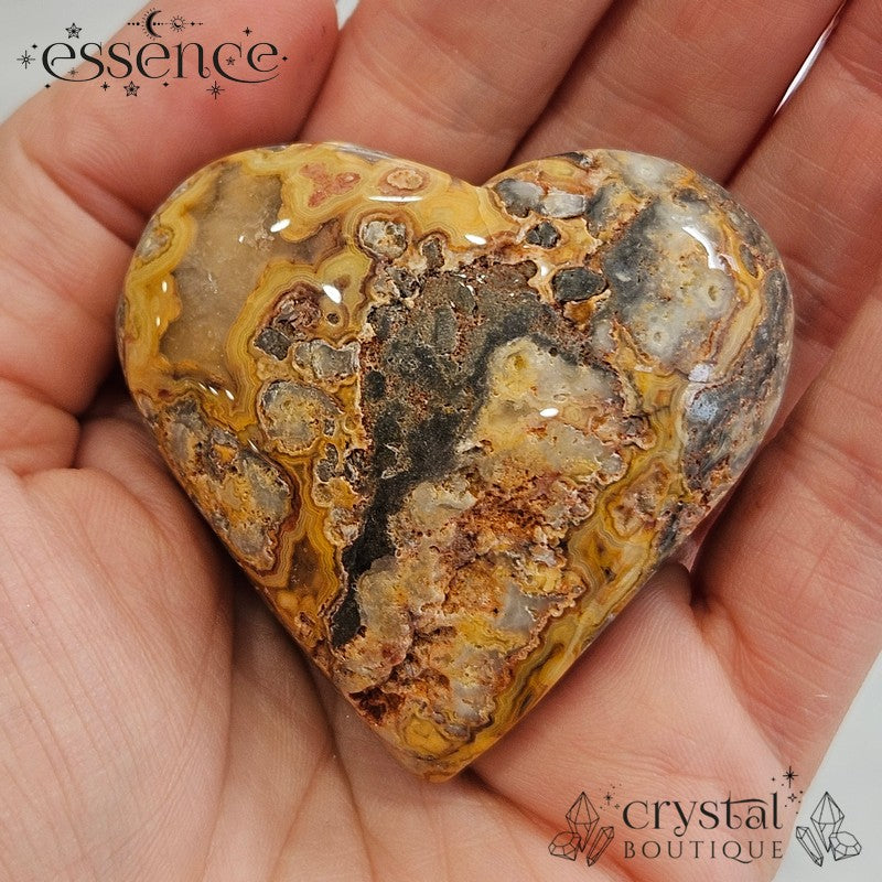 Crazy Lace Agate Heart