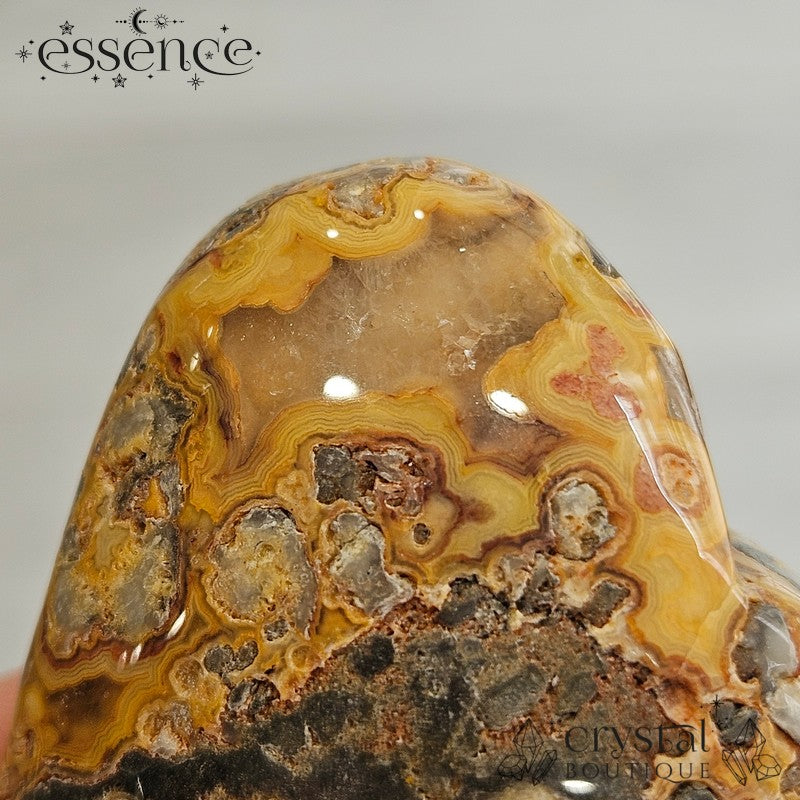 Crazy Lace Agate Heart