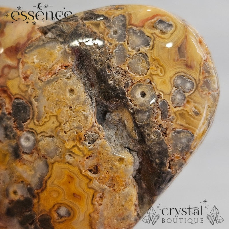 Crazy Lace Agate Heart