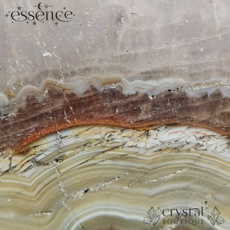 Amethyst Lace Agate Heart on Stand