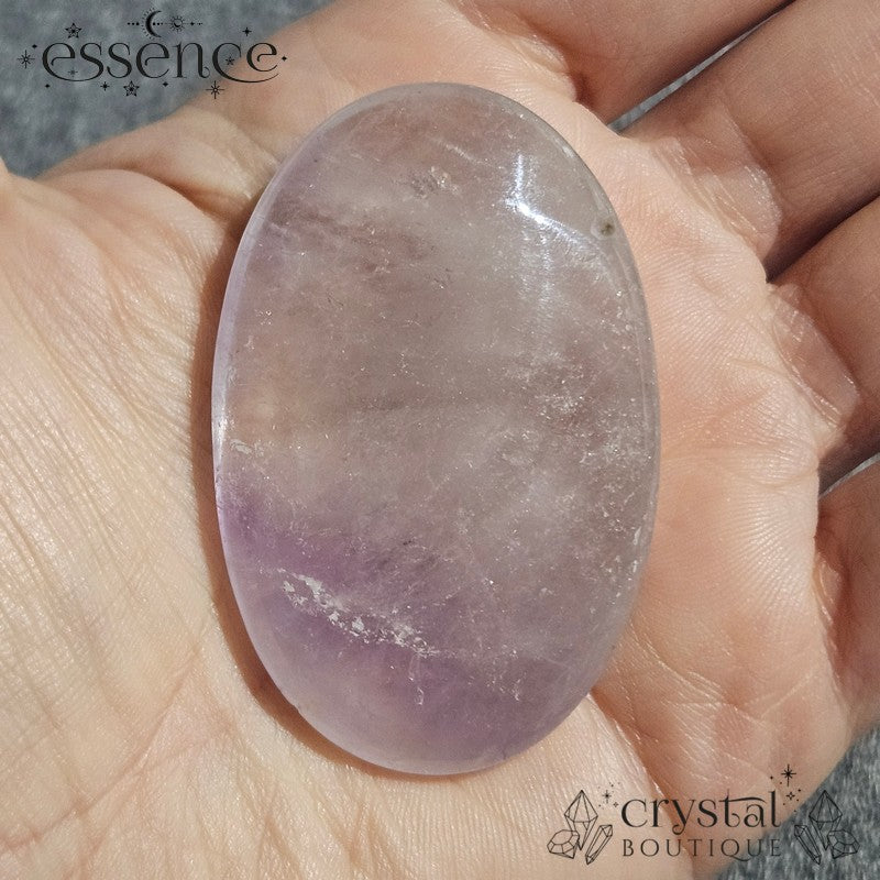 Clear Quartz with Amethyst Palmstone