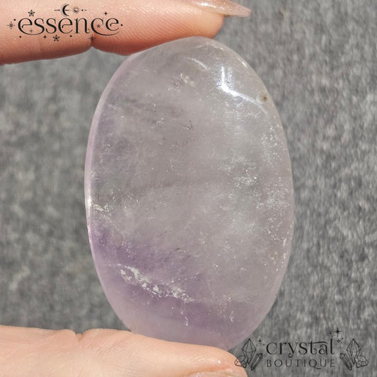 Clear Quartz with Amethyst Palmstone