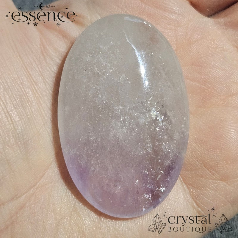 Clear Quartz with Amethyst Palmstone