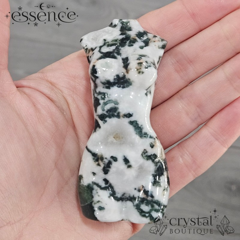 Moss Agate Goddess Torsos