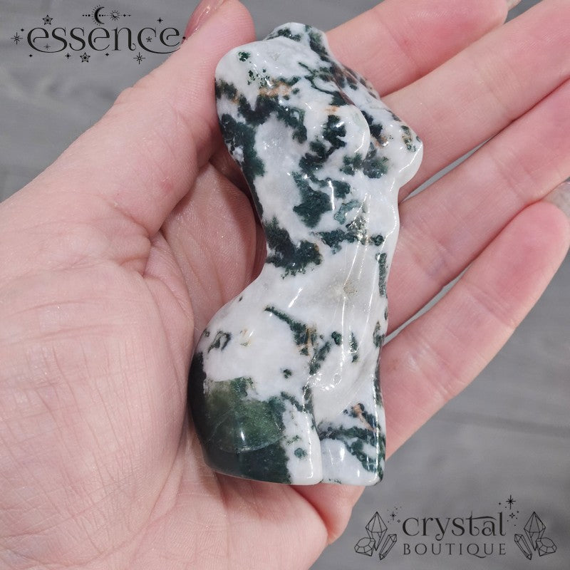 Moss Agate Goddess Torsos