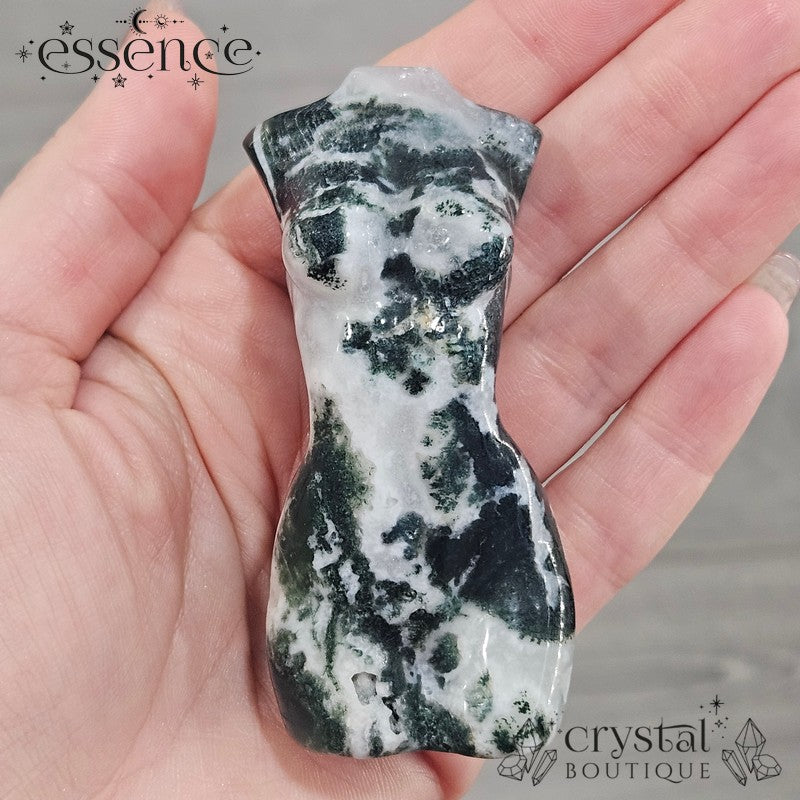 Moss Agate Goddess Torsos