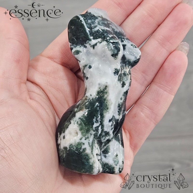 Moss Agate Goddess Torsos