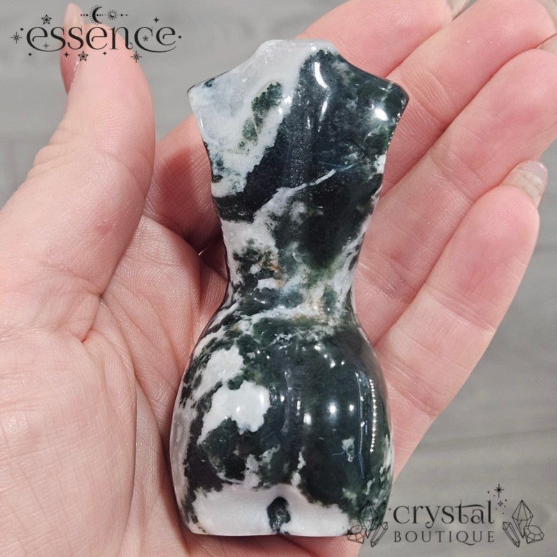 Moss Agate Goddess Torsos