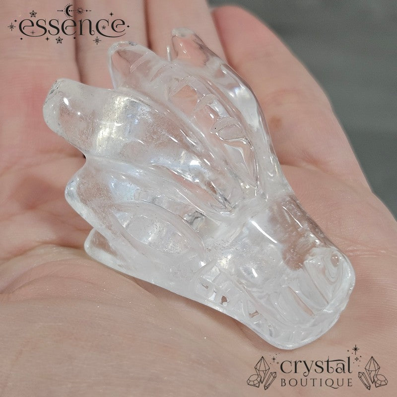 Brazilian Clear Quartz Dragon Heads