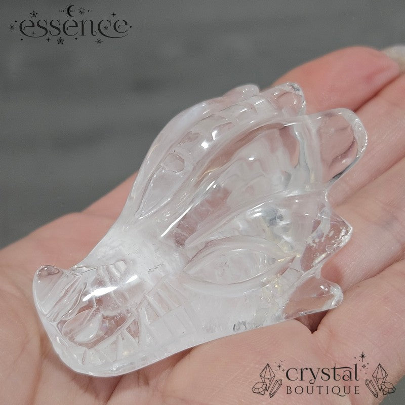 Brazilian Clear Quartz Dragon Heads