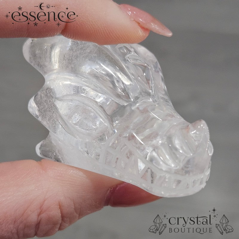 Brazilian Clear Quartz Dragon Heads