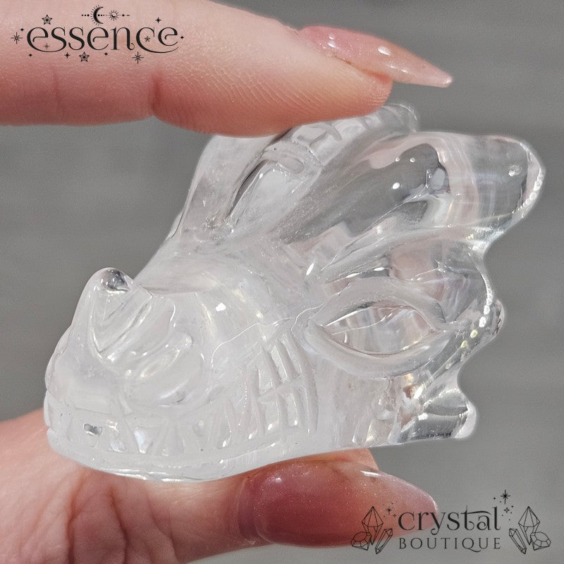 Brazilian Clear Quartz Dragon Heads