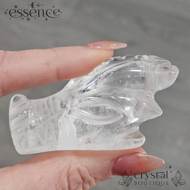 Brazilian Clear Quartz Dragon Heads