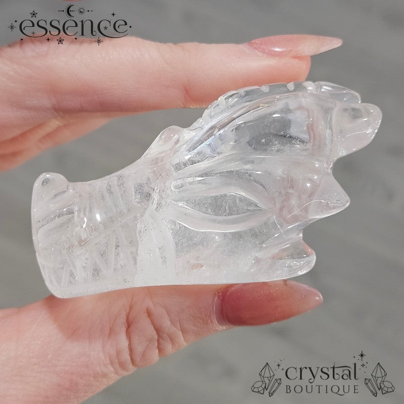 Brazilian Clear Quartz Dragon Heads