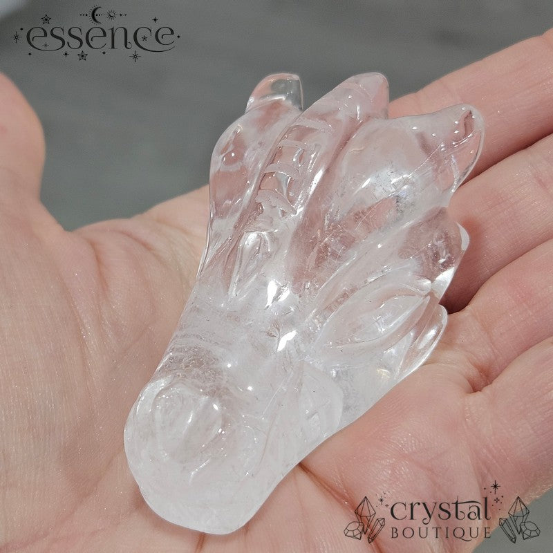 Brazilian Clear Quartz Dragon Heads