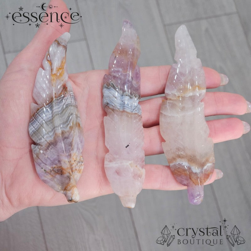 Amethyst Crazy Lace Agate Feathers