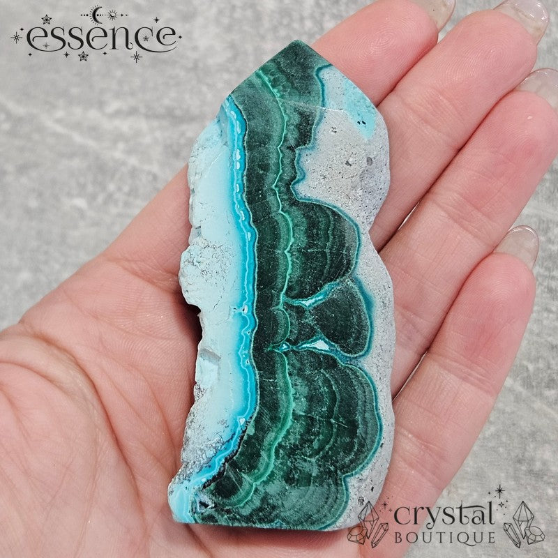 Chrysocolla & Malachite Slice/Tower