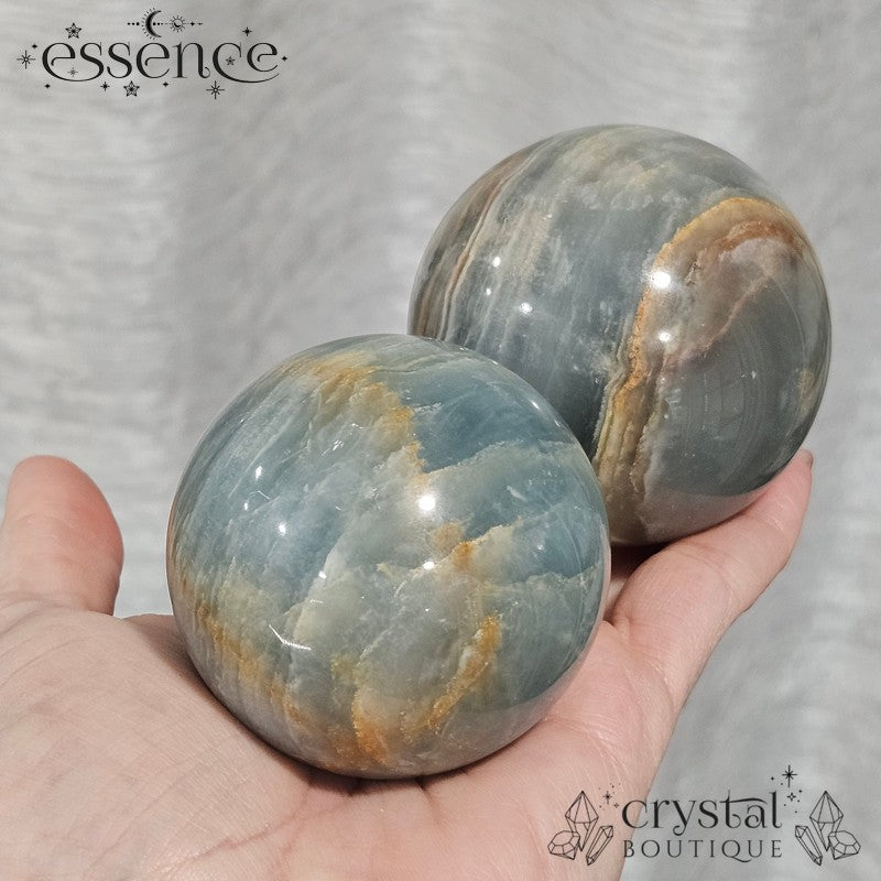 Blue Banded Calcite Spheres