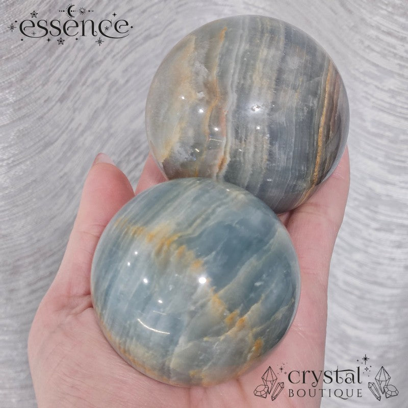 Blue Banded Calcite Spheres