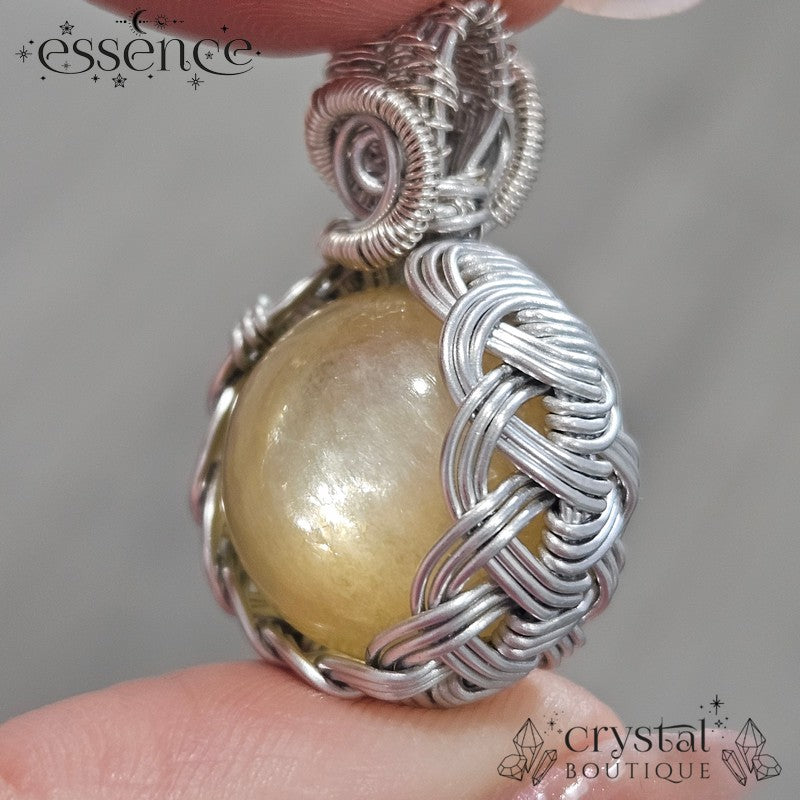 Yellow Mica Anxiety Pendant