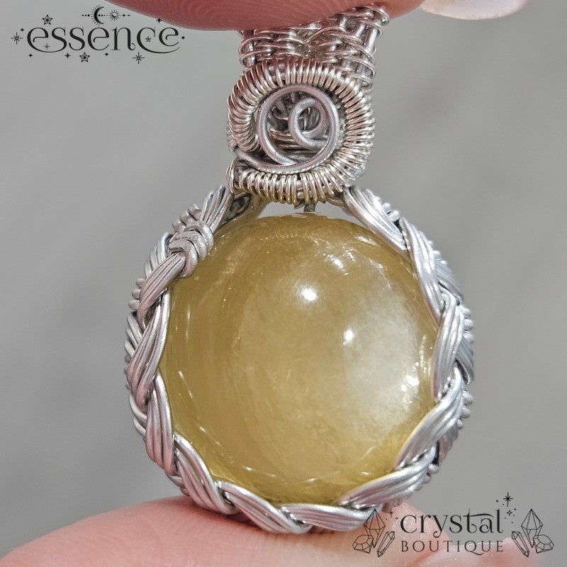 Yellow Mica Anxiety Pendant