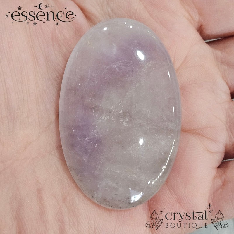 Clear Quartz with Amethyst Palmstone