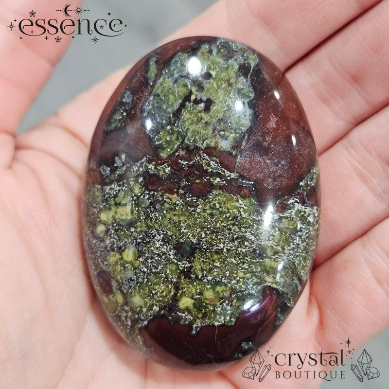 Dragon Blood Jasper Palm Stone (large)